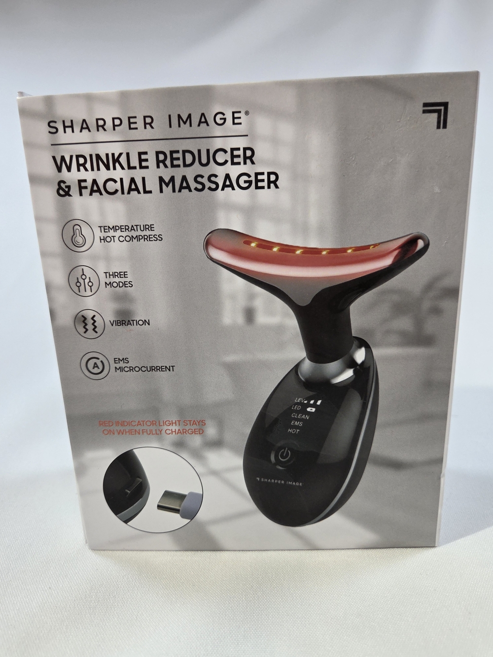 Sharper Image Black and Red 3-in-1 Skin Care Device